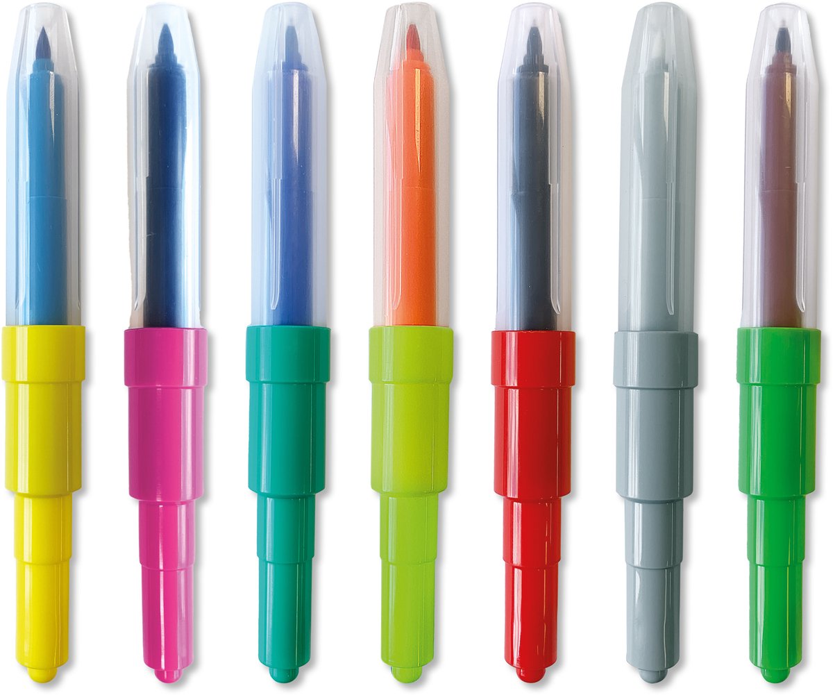 SES Creative - Blow airbrush pens - Magisch kleurveranderen - tweekleurige blaasstiften - goed uitwasbaar - met kleur veranderende blaasstift — afbeelding 6