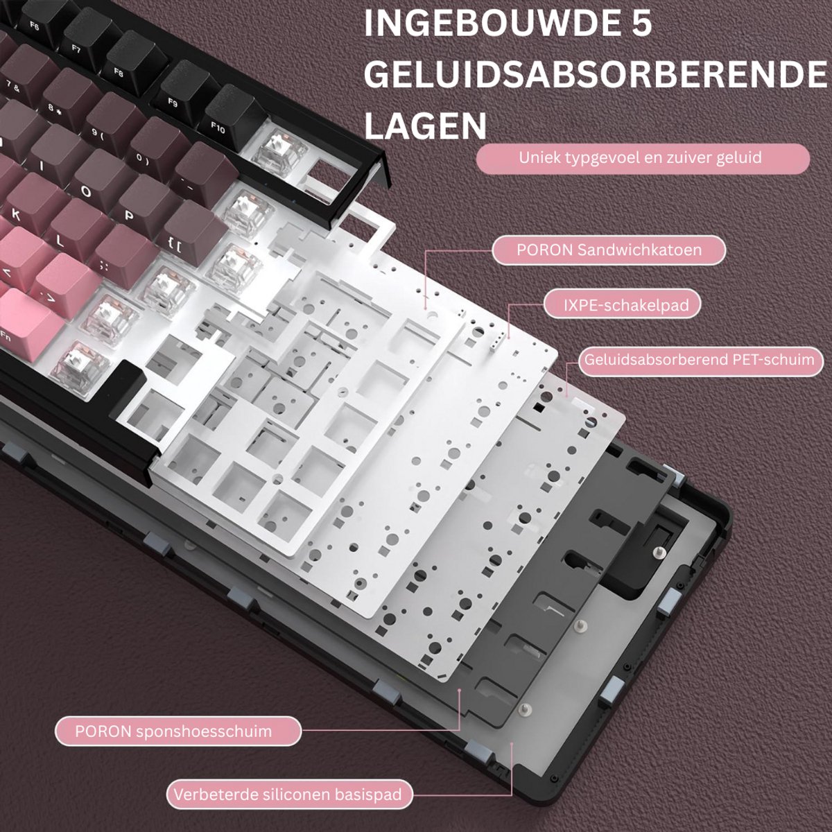 DailySupplies Mechanical Keyboard - Zwart thumbnail 3