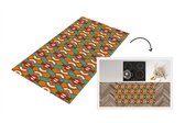 Keukenloper 120x60 cm - Keukenmat vinyl Design - Retro - Oranje - Abstract - Keukenmatten loper - Keuken vloerkleed tapijt