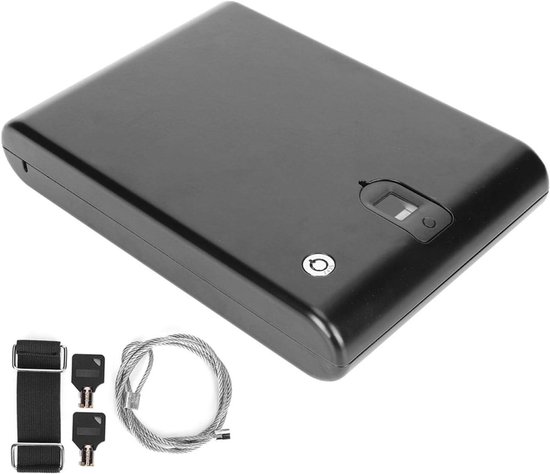 JGS Premium - Coffret de rangement Bijoux à empreintes digitales - Coffret de sécurité - Protection optique des Bijoux - 120 empreintes digitales - 275 x 190 x 50 mm