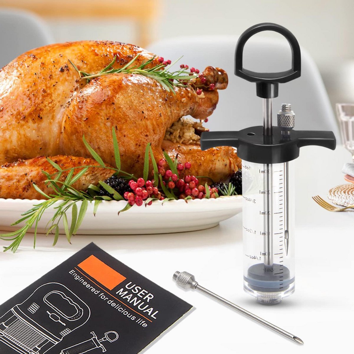 DailySupplies® Marinade Injectiespuit - Injector - Herbruikbaar
