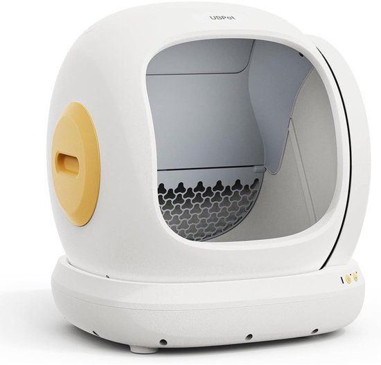 Zelfreinigende kattenbak UBPet C20 met brede opening, lage instap, geurfilter, stil en automatische reiniging