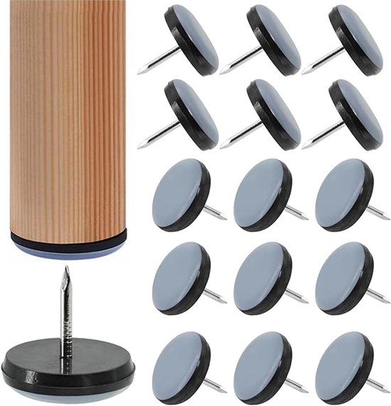 32 stuks meubelglijders, vloerglijders, 22 mm, ronde