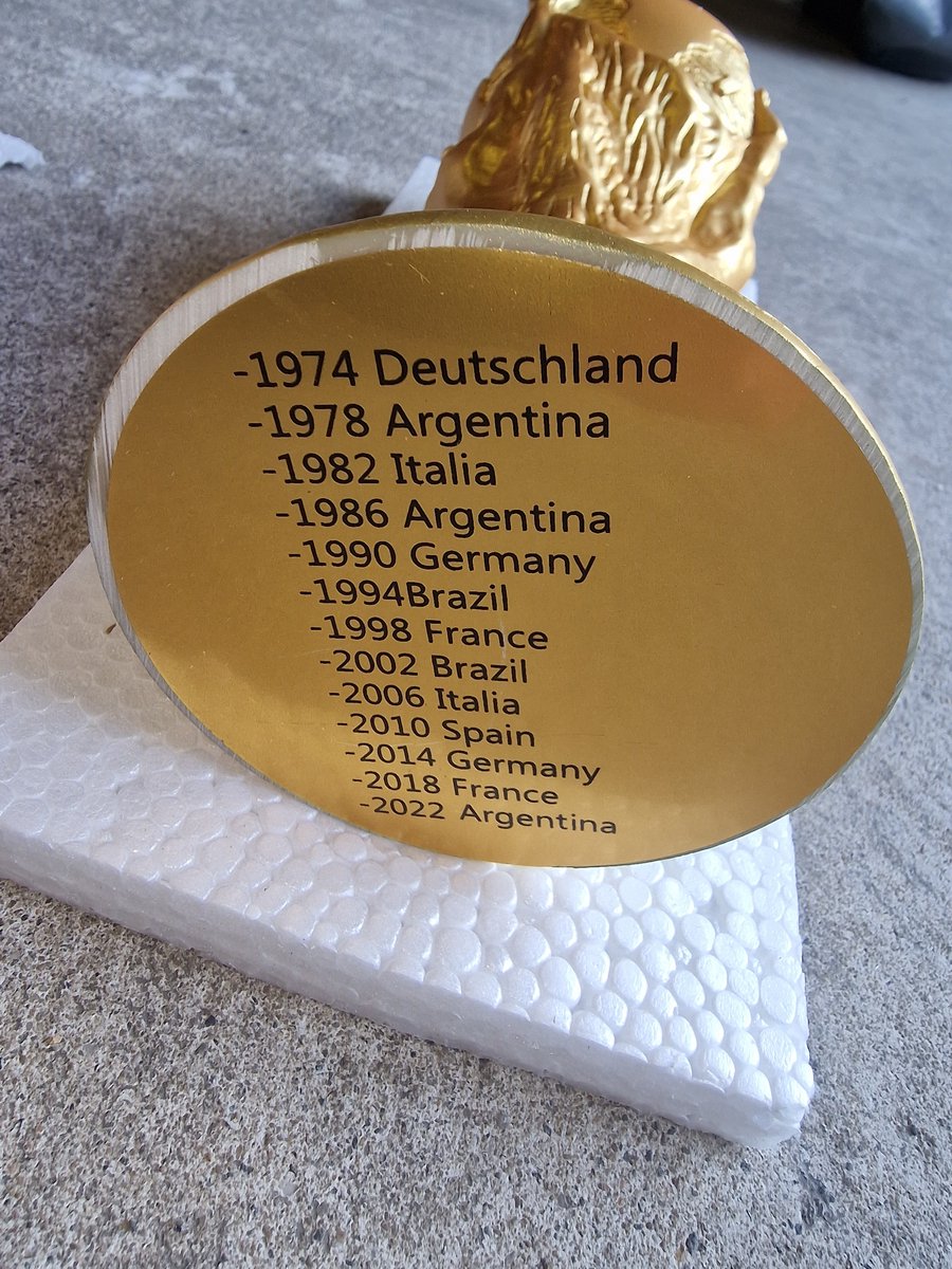 Rond trofee plankje 10 cm - De