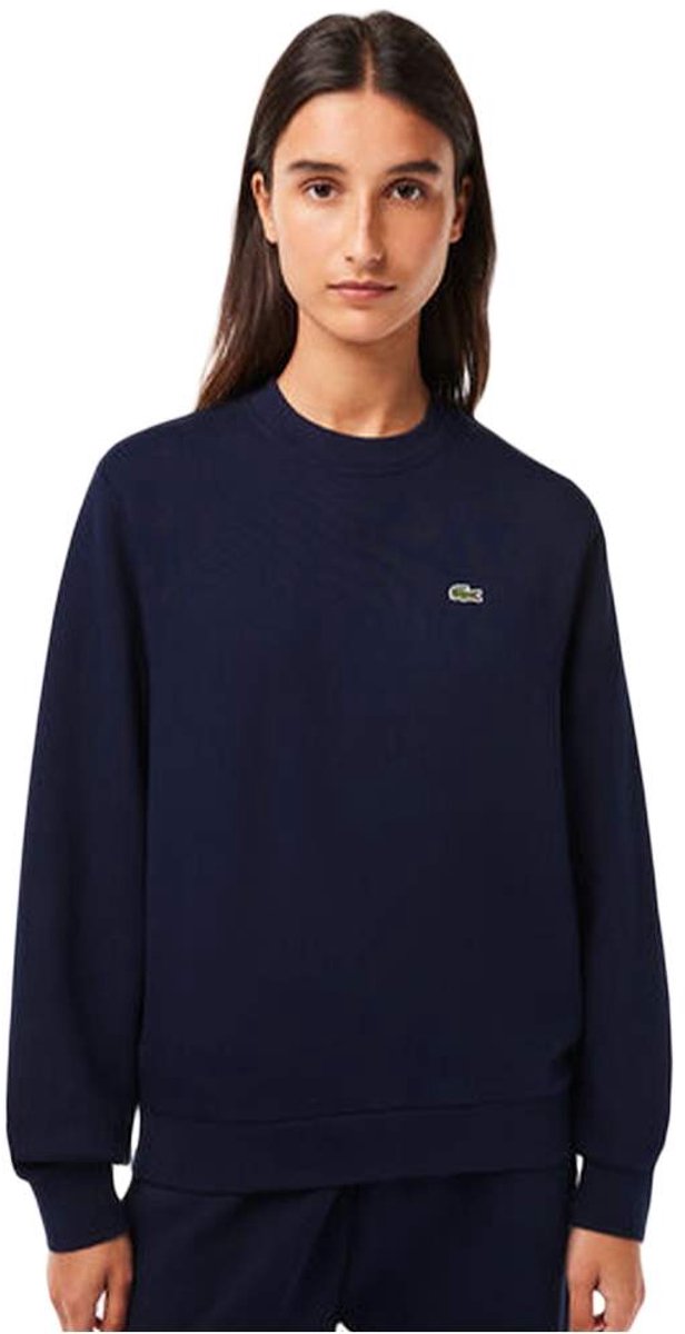 Lacoste Colorblock Fleece Crew Sweater Dames Blauw