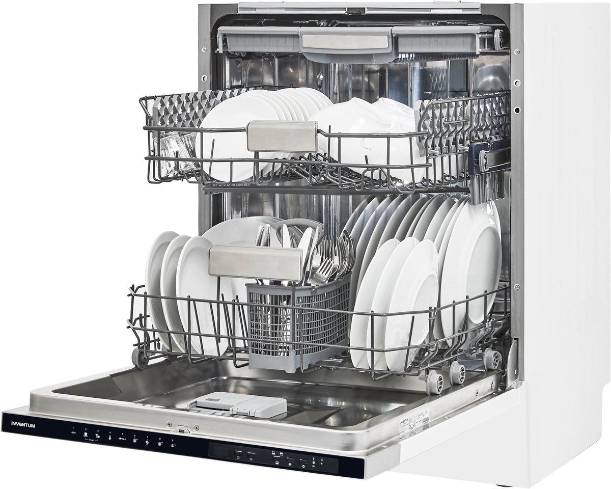 Inventum IVW6060A energiezuinige inbouw vaatwasser - 14 couverts - Volledig integreerbaar - Besteklade-Bestekmand - Stil: 42 dB - 9 programma’s - Max nishoogte 87 cm - Binnenverlichting - Projectie vloer - Extra droog optie - Energielabel A — afbeelding 4