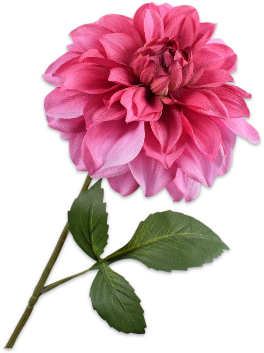 Silk-ka Kunstbloem-Zijden Bloem-Kunsttak Dahlia Steel Beauty 71 cm Per 2 Stuks