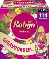 Bol.com Robijn Klein & Krachtig Collections Vloeibaar Wasmiddel - Tropical - met 82% biologisch afbreekbare ingrediënten - 6 x 1... aanbieding