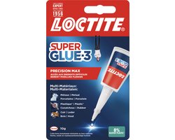 Loctite Precision Max 10 g | Colle Instantanée de Précision | Super Glue Multi-Matériaux | Réparation Rapide et Ultra Forte