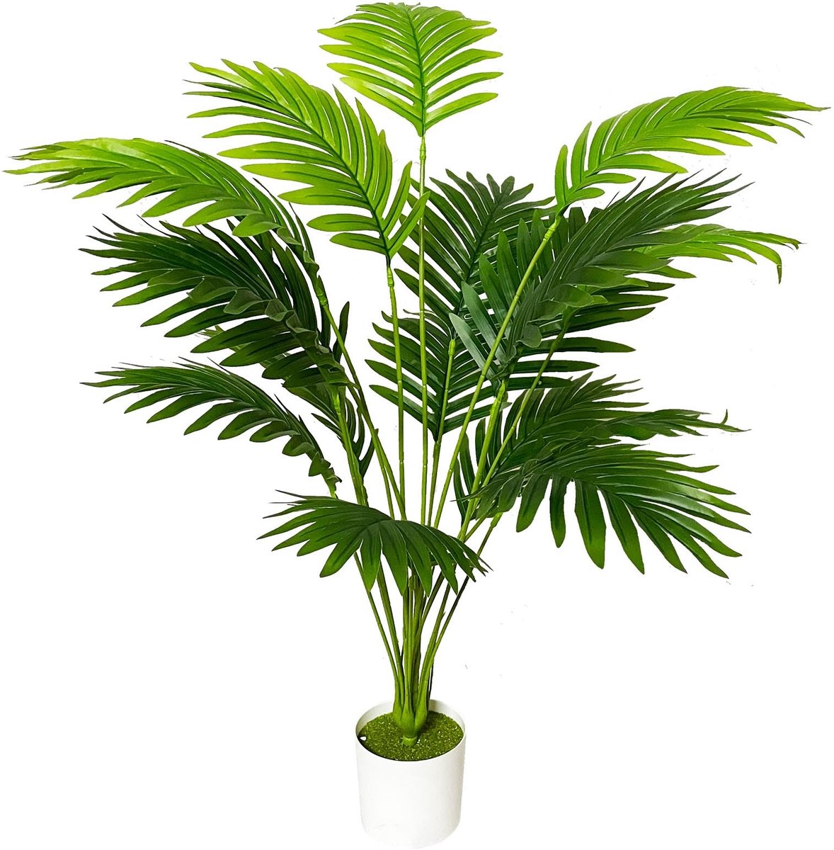 Ibenzoa Kunstmatige Tropische Palmboom voor Binnen en Buiten Decoratie - Realistische Kunstplant in Pot van 80 cm voor Woonkamer, Slaapkamer, Balkon en Meer groen