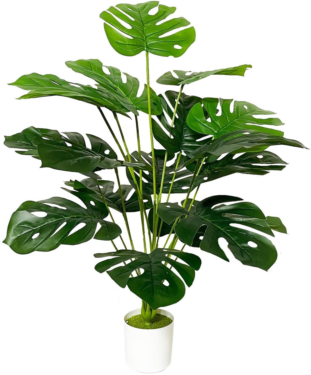 Ibenzoa Kunstplant met realistische uitstraling voor veelzijdige binnen- en buitendecoratie, 75 cm groot groen