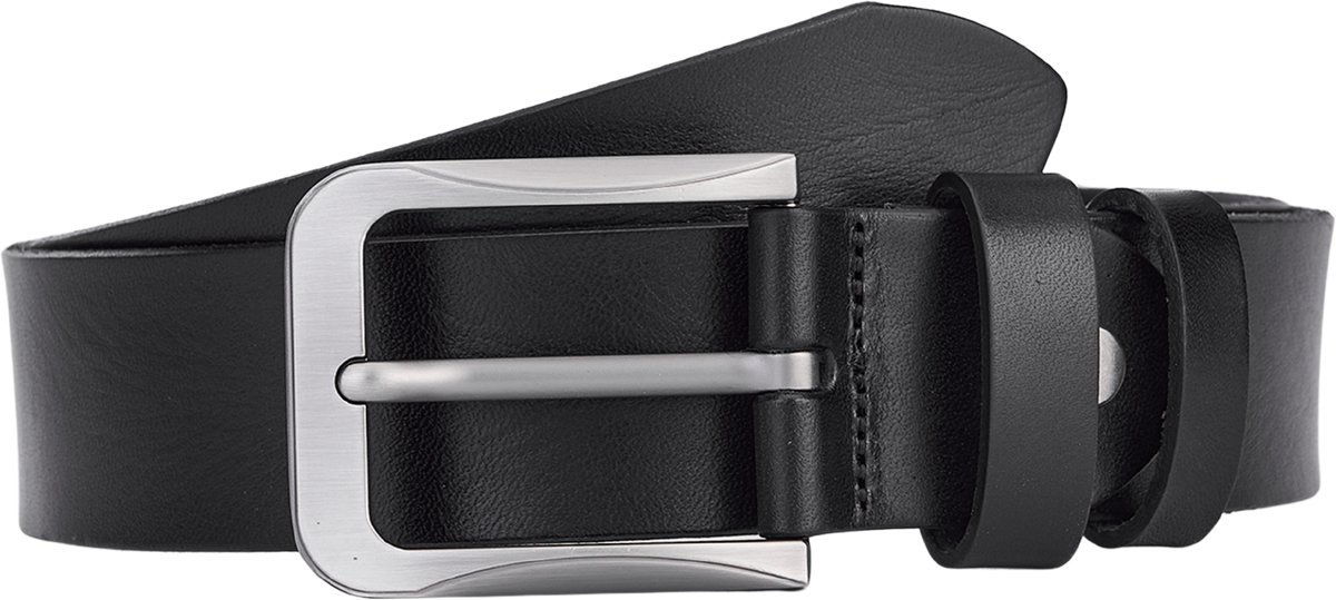 De Lederwaren Ambacht - Heren Riem - Rundleer - Zwart - Vintage Patroon - Maat 120