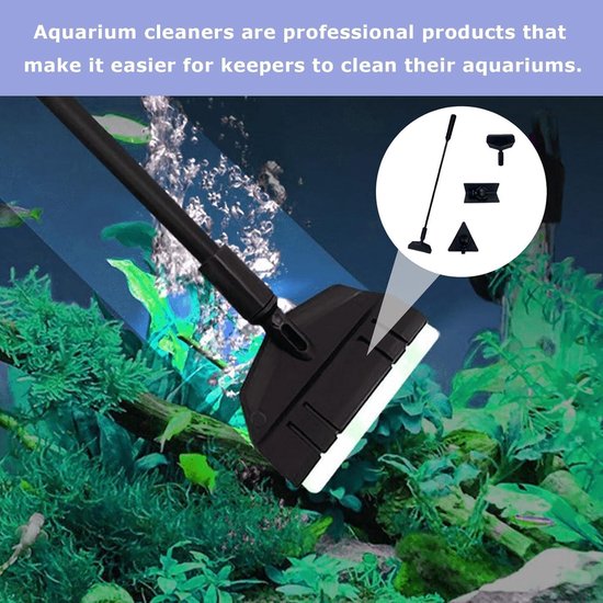 Hygger Carbon Fiber 6 in 1 Aquarium Cleaning Tool Kit Algae Scrubber Fish Tank e