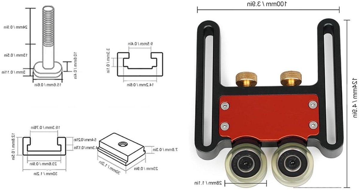 JGS Premium - Tafelzaag accessoire voor houtbewerking met dubbel wiel en invoergeleider.