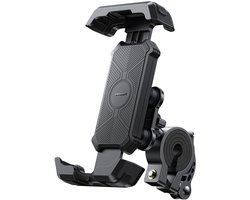 Joyroom - Telefoonhouder Fiets & Scooter - Verstelbaar - Schokbestendig – 360° Draaibaar - Zwart