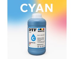 DTF INKT -PRINTMASTERS-CYAN -HIGH KWALITEIT-DTF PRINTER-1 LITER-BLAUW