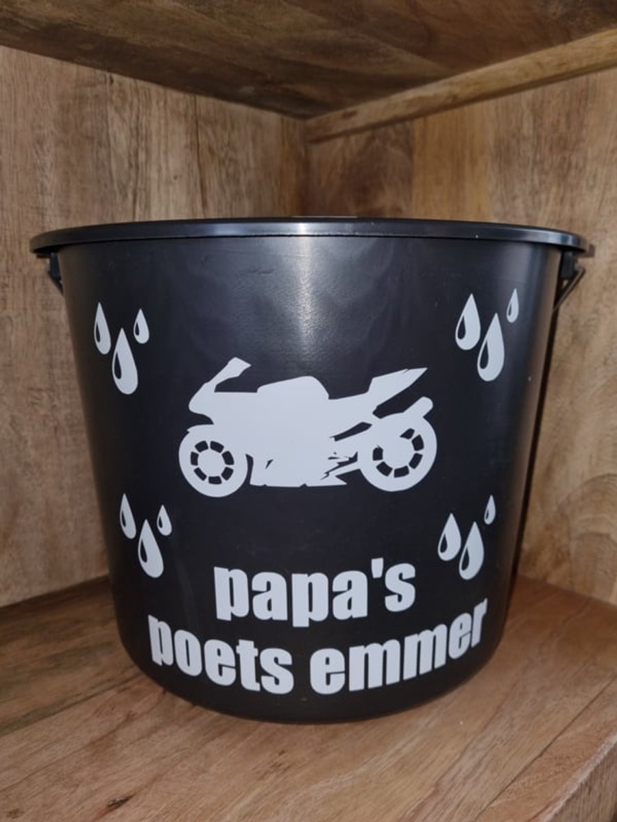 Cadeau emmer - 5 Liter- Papa's poets emmer Motor.