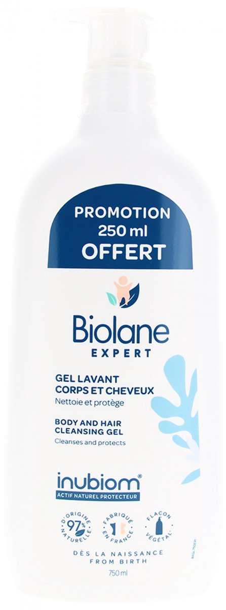 Biolane Expert Haar- en Lichaamswas 500 ml + 250 ml Gratis
