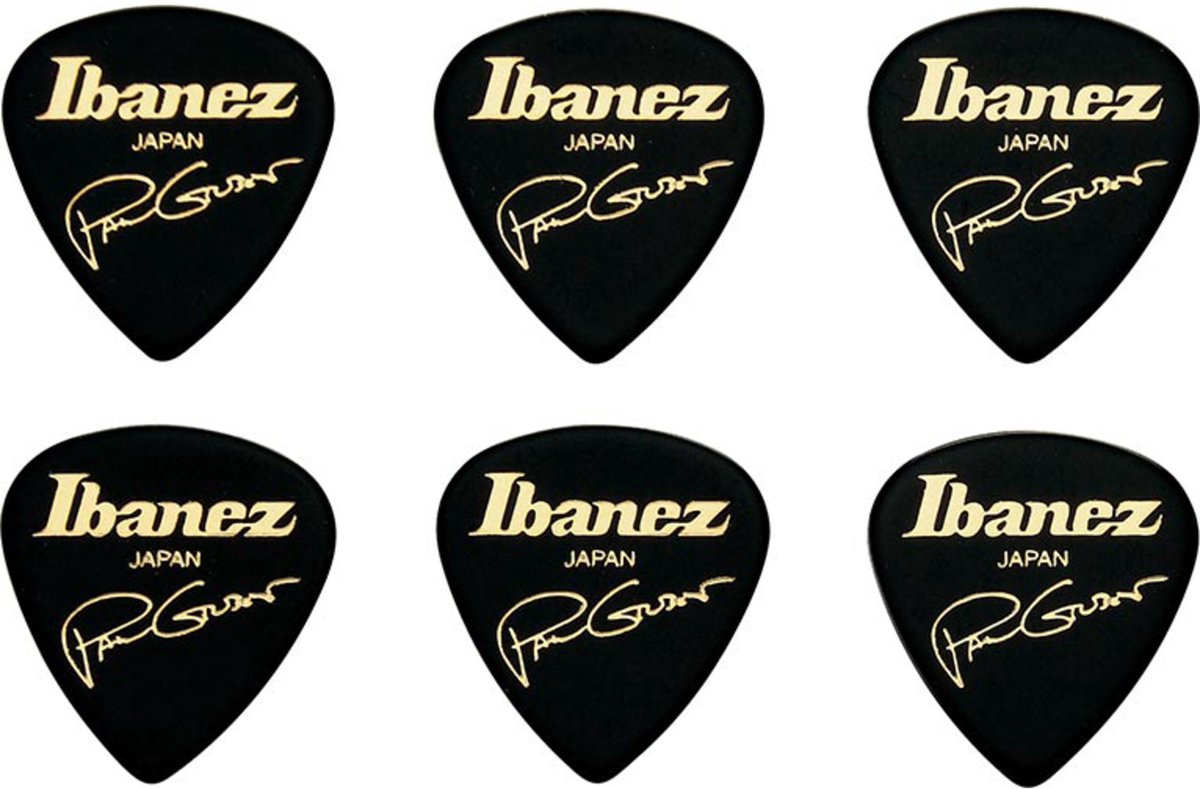 Ibanez Plektrum B1000PG-BK,6er-Set Paul Gilbert, zwart - Plectrum set