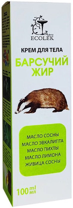 Natuurlijke Bodycrème - Dassenvet - schat voor droge huid - verrijkt met vele extracten en etherische oliën 100 ml