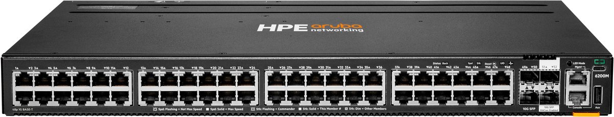 HPE Aruba 6200M 48G 4SFP+ Switch - swi
