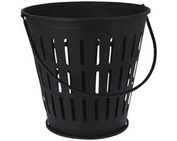 Metalen kolen- & brandkorf met draaghandvat Ø 38 – 41 cm - Zwart
