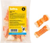 Boomy - Os au Kip - Friandises naturelles pour chiens en cuir brut avec poulet tendre - Friandises pour chiens - Os à mâcher - 8 cm - 10 pièces
