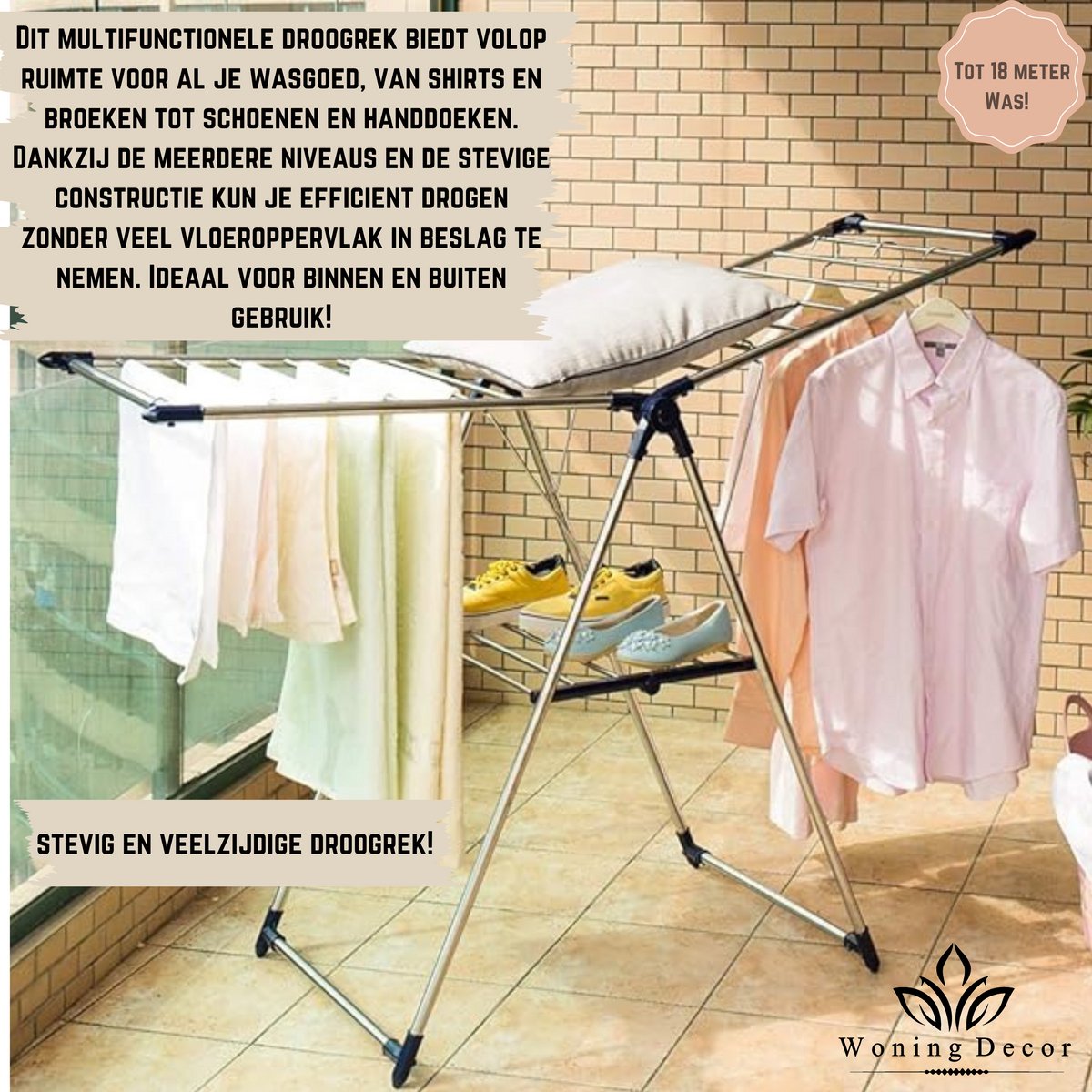 Elektrische Opvouwbare Droogrek Met Vleugels Drywing InnovaGoods 20 Baren 230 W
