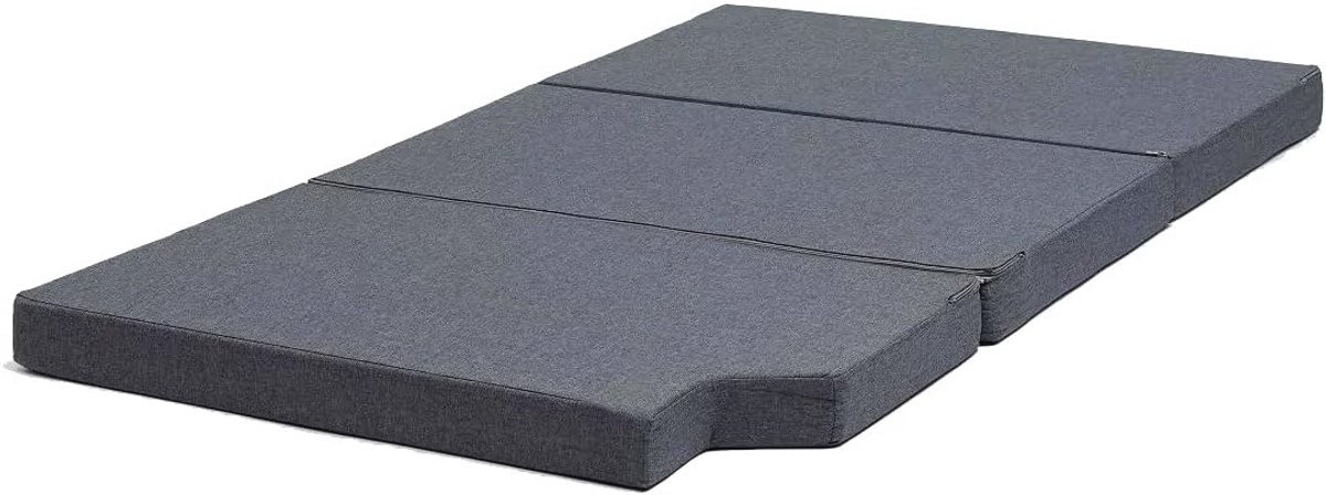 Vouwmatras voor Mercedes Marco Polo - 200x110x8 cm - Campingmatras met Wasbare Overtrek - Sleuvenmatras voor Bus en Reis - Grijs