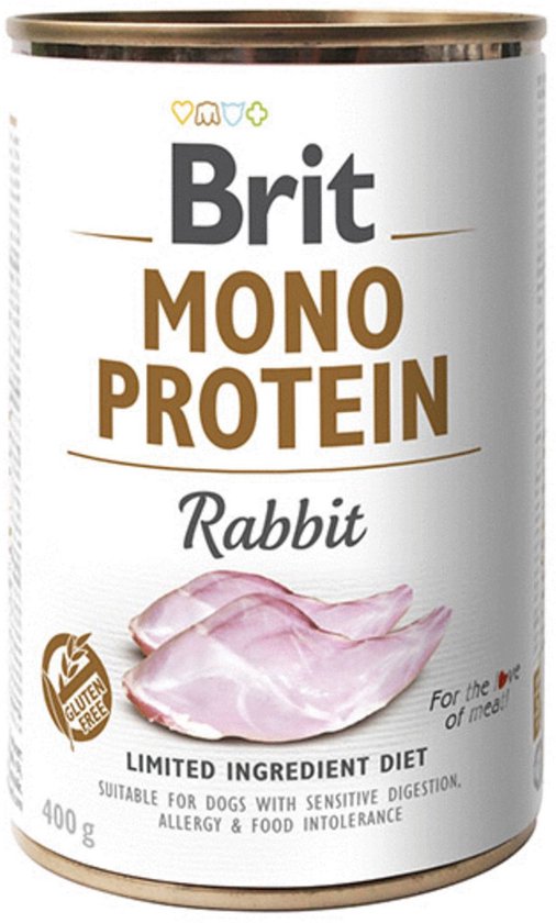 Brit Blik Care Mono Protein 400 g - Nourriture pour chiens - 6 x Lapin