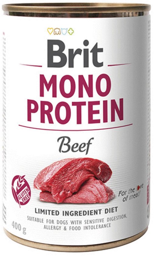Brit Blik Care Mono Protein 400 g - Nourriture pour chiens - 6 x Bœuf