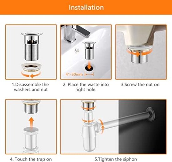 Plieger design afvoerplug pop-up met overloop (chroom) - Sanitair