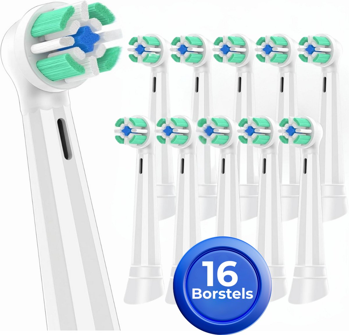 Opzetborstels geschikt voor Oral-B iO tandenborstels - 16 Stuks - Geschikt voor oral b io opzetborstel