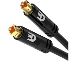 Drivv. Premium Toslink Optische Kabel - Optische Audiokabel - Optical Audio Kabel - Soundbar - Male to Male - 1 meter - Zwart