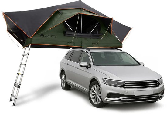 Daktent Lago - 2-personen - Incl. Matras - Zwart / Olijfgroen - 140x240 cm