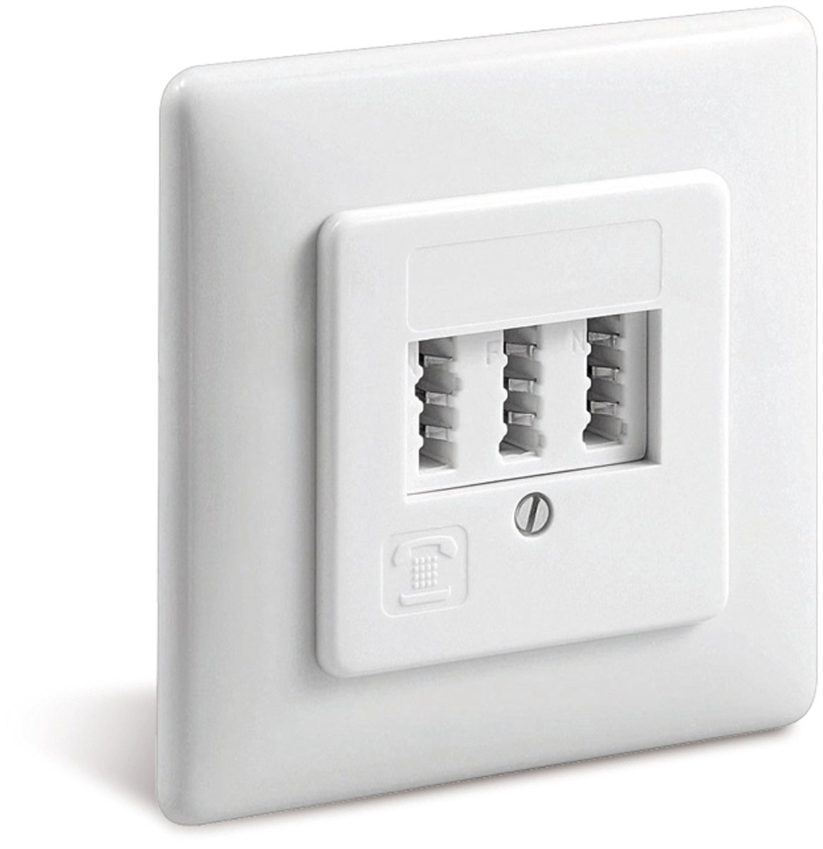 Goobay 3x TAE-NFN Wall Plate, Flush Mount