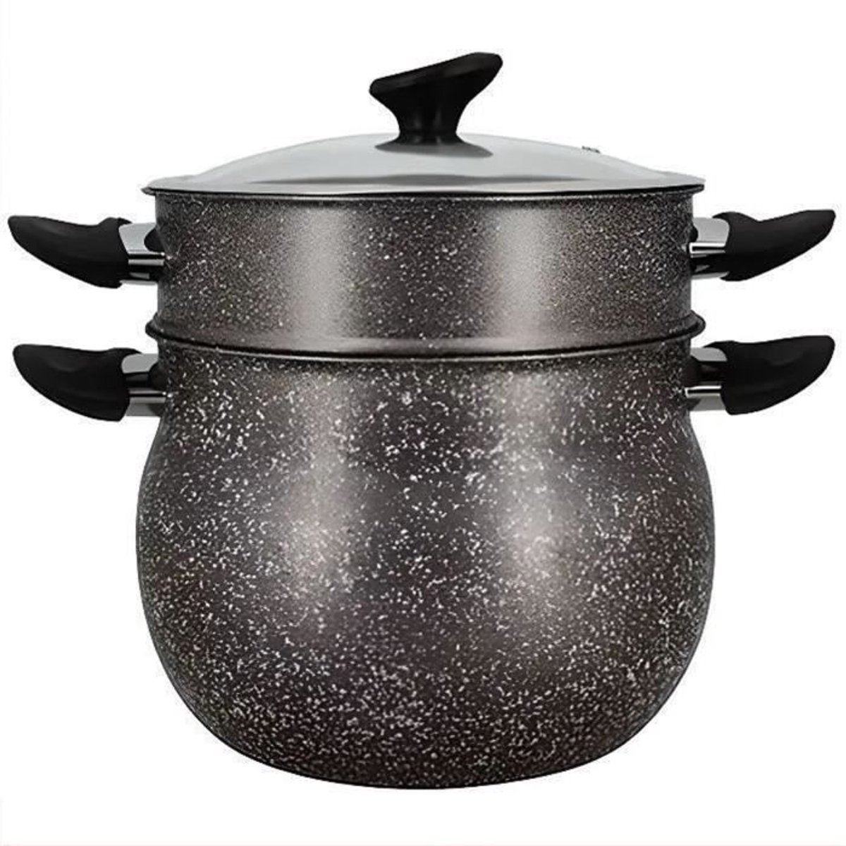 Couscoussier - MENASTYL - 6020033 - Marmereffect aluminium - 9 liter - Geschikt voor alle warmtebronnen inclusief inductie