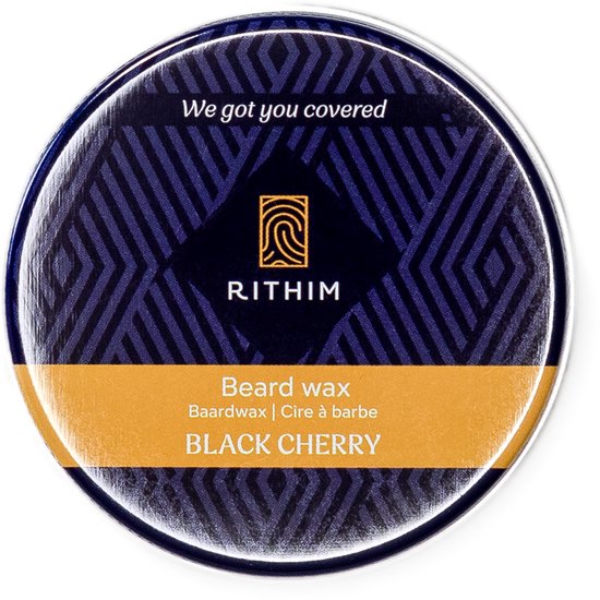 Rithim® Baardwax Black Cherry 50 ml – geparfumeerd & voedend – 100 % natuurlijk – baardstyling, verzorging & sterke fixatie – baardgel – Beard Wax