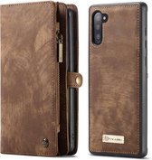 CASEME Samsung Galaxy Note 10 Vintage Portemonnee Hoesje - Bruin