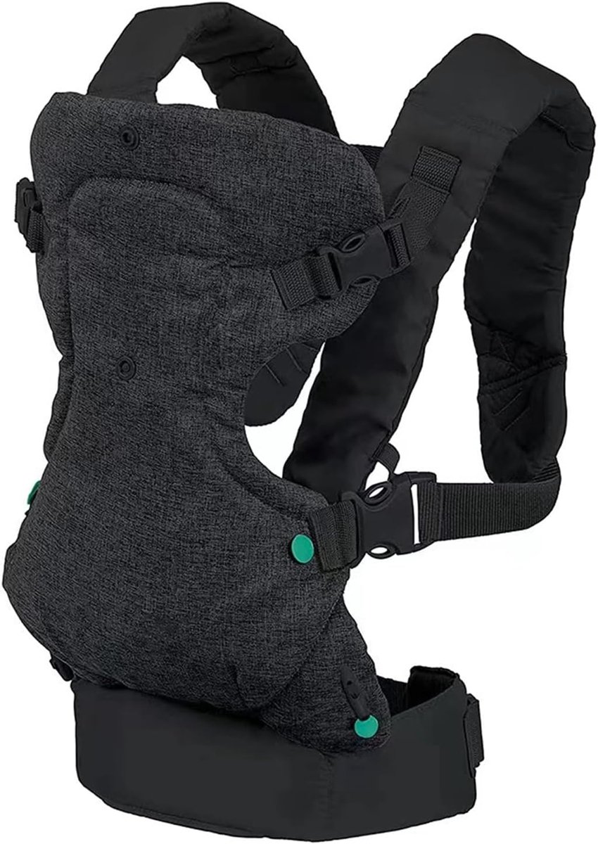 Draagzak-4-in-1 draagzak - ergonomisch -Babydraagzak -omvormbaar, met het gezicht naar binnen en naar buiten, voor- en achterdraagzak voor pasgeborenen tot peuters van 3,6-14,5 kg, zwart