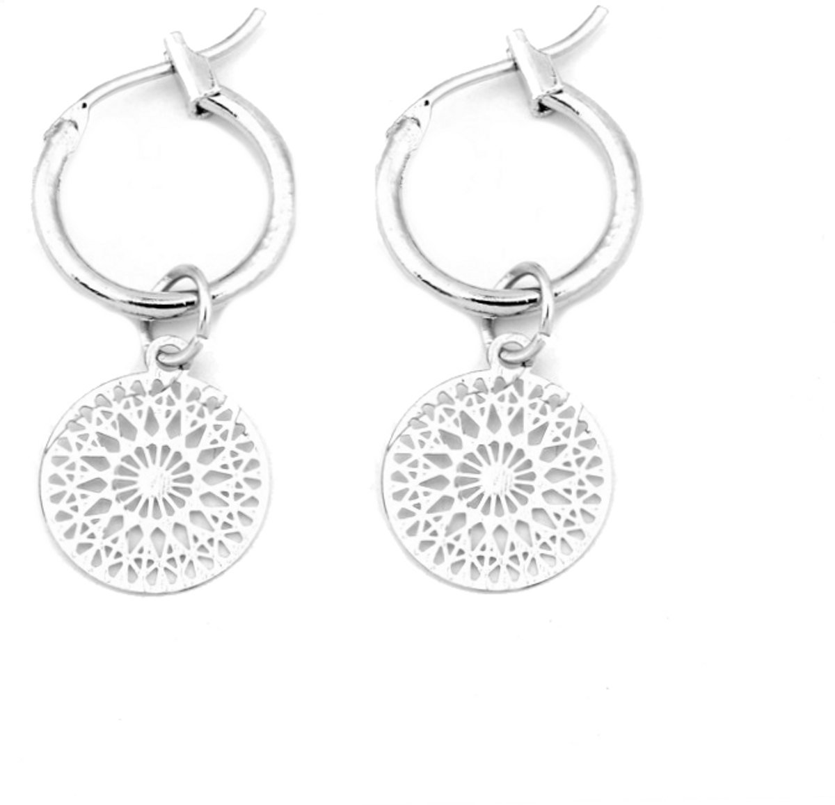 Fashion Favorite Mandala Oorringen | Musthave Munt Oorbellen | Zilverkleurig