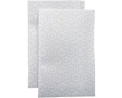 Afzuigkapfilter universeel knipbaar | Vetfilter met verzadigingsindicator | Vlam dovend | Afmetingen: 450 x 570 mm, dikte materiaal 100g/mq | Set van 2 stuks | Multaparts® huismerk