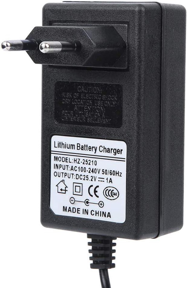 Afbeelding 2 van Adapter voor Massage Gun - Oplader Adapter voor Acculader Massage Gun - Acculaders - Batterijlader - Elektrisch - Europees Standaard 25.2V - 100-240V - Draagbaar - Kunststof - Laadkabel - Adapter - Bootmotor met 4-6PK