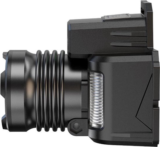 Techsuit - Lampe frontale (HL-A-02) - Batterie 18650, lumière LED 3 couleurs 30W - Zwart
