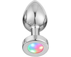 Metalen Buttplug met LED Licht – Voor mannen en vrouwen – Maten S & M – Voor Spicy Avonturen - TikTok & IG