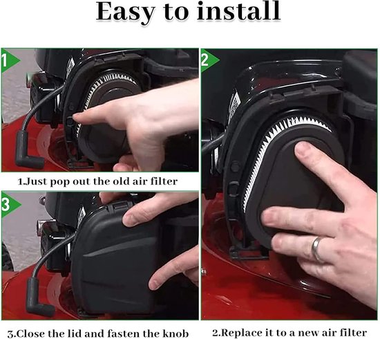 Luchtfilter voor grasmaaiers - 2 stuks Luchtfilters met Luchtfilterdeksel voor Briggs and Stratton798452 593260 - Grasmaaier Luchtfilter Cleaner Cartridge Vervangen Onderdelen van Merkloos	 — afbeelding 5
