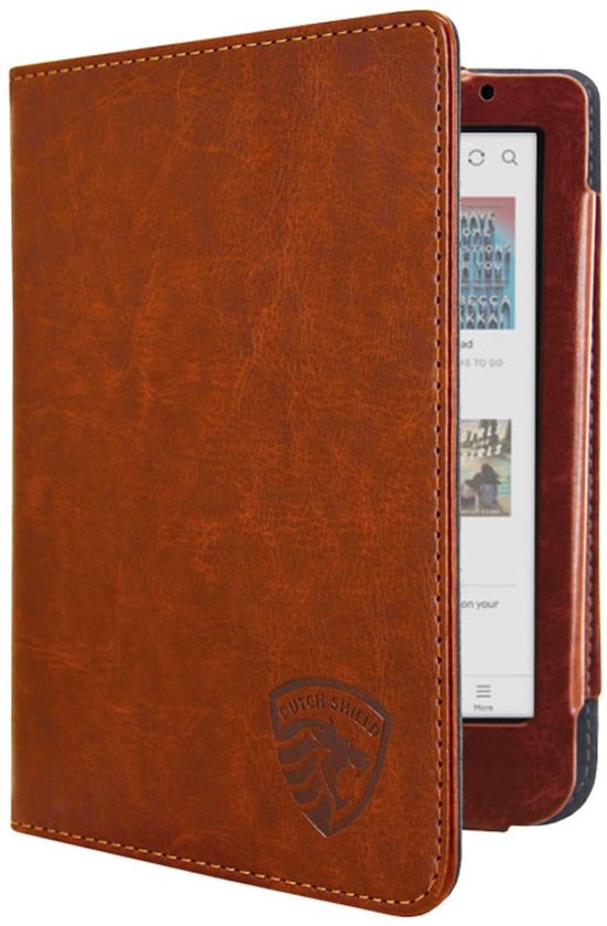 Luxe Hoesje - Sleepcover Geschikt voor Kobo Clara BW - Book Case Hoes Cover - Cognac Bruin - ereader hoesje - cover