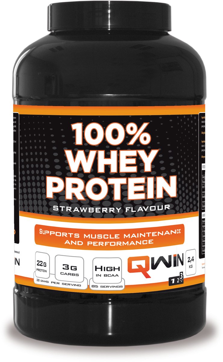 Goedkoopste QWIN 100 Whey Protein Strawberry - 2400 g