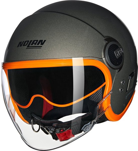 Nolan N21 Visor 06 Ocio 349 Stone Oranje Glossy Jethelm - Maat XL - Helm