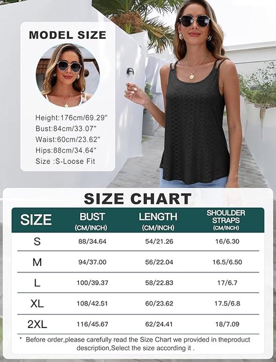 Zeagoo Top dames tanktop zomer mouwloos bovenstuk sexy V-hals tanktops basic tops geribbeld camisole met knopen, wit, L